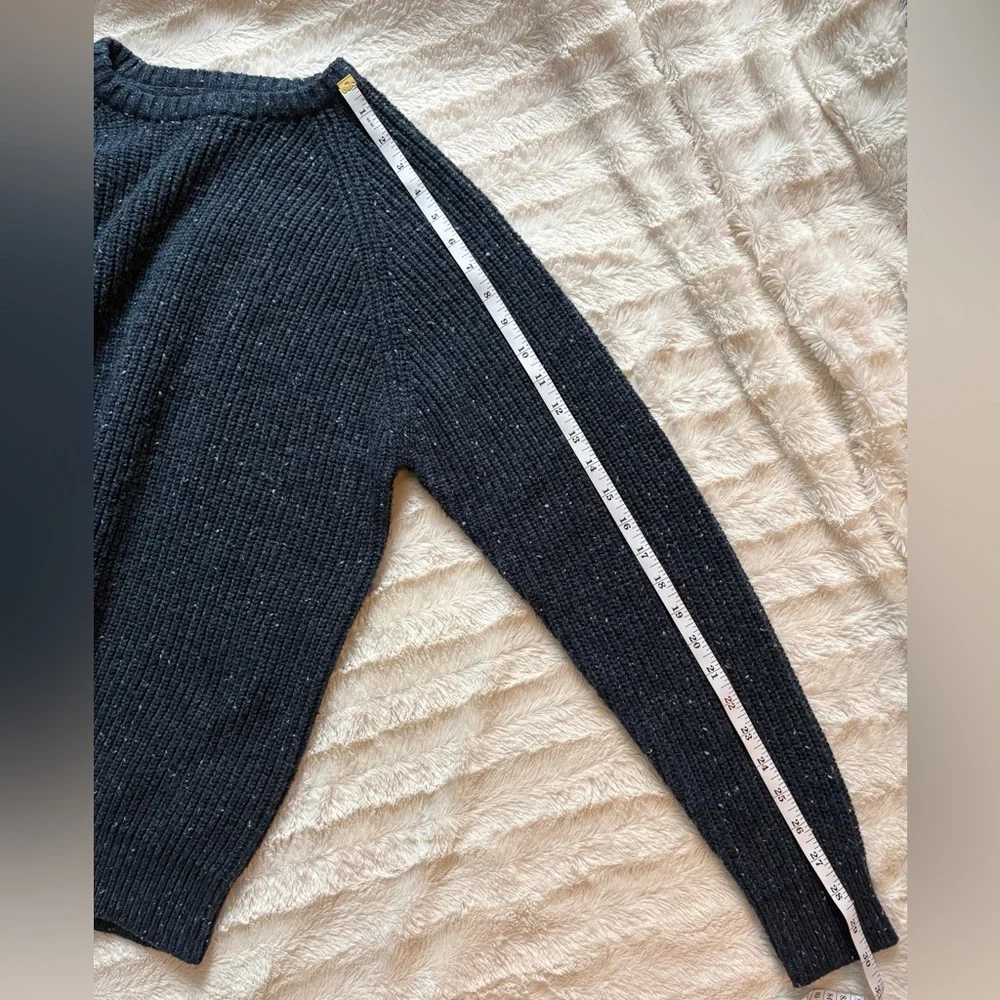 Original Weatherproof Vintage Wool Blend Blue Speckled Thick Winter Sweater